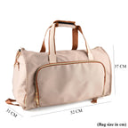 Travel Holdall Duffle Bag with Suit-Dress HolderFCarry Handles with Adjustable Shoulder Strap - Beige_8545201_8