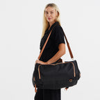 Travel Holdall Duffle Bag with Suit-Dress HolderFCarry Handles with Adjustable Shoulder Strap - Black_8545202_2