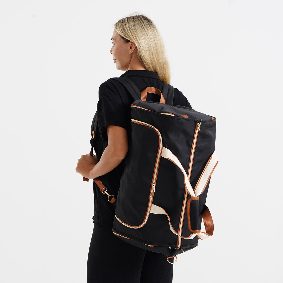 3 in 1 Weekend Bag with Suit/Dress Carrier &amp; Rucksack - Black V32562267 2