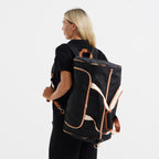 Travel Holdall Duffle Bag with Suit-Dress HolderFCarry Handles with Adjustable Shoulder Strap - Black_8545202_3