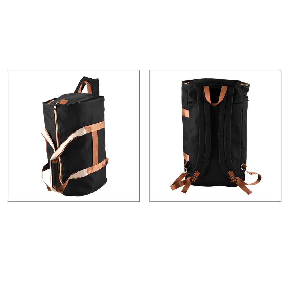 Travel Holdall Duffle Bag with Suit-Dress HolderFCarry Handles with Adjustable Shoulder Strap - Black_8545202_5