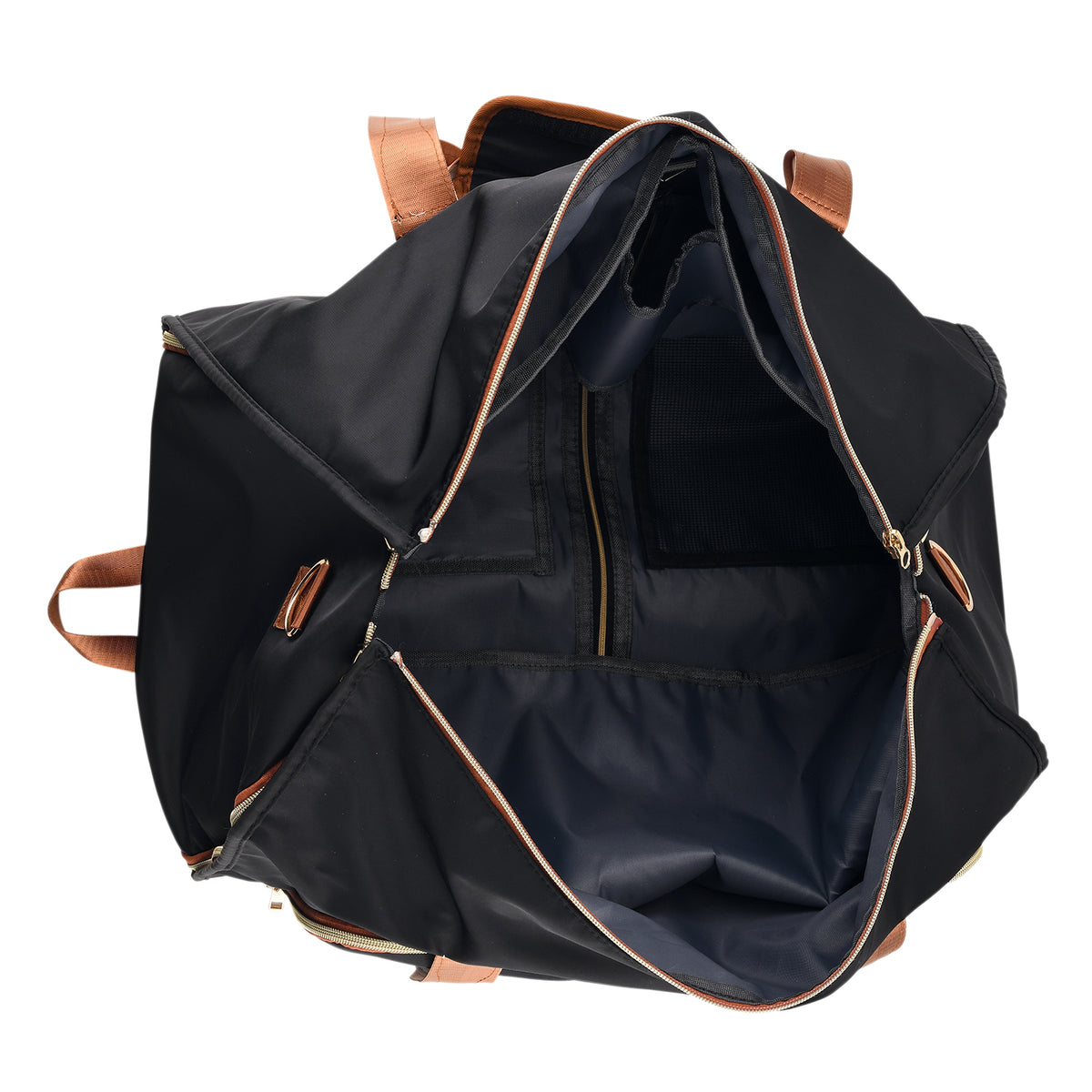 3 in 1 Weekend Bag with Suit/Dress Carrier &amp; Rucksack - Black V32562267 5