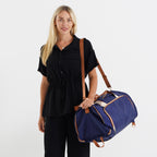 Travel Holdall Duffle Bag with Suit-Dress HolderFCarry Handles with Adjustable Shoulder Strap - Blue_8545203_2