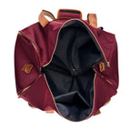 Travel Holdall Duffle Bag with Suit-Dress HolderFCarry Handles with Adjustable Shoulder Strap - Burgundy_8545209_6