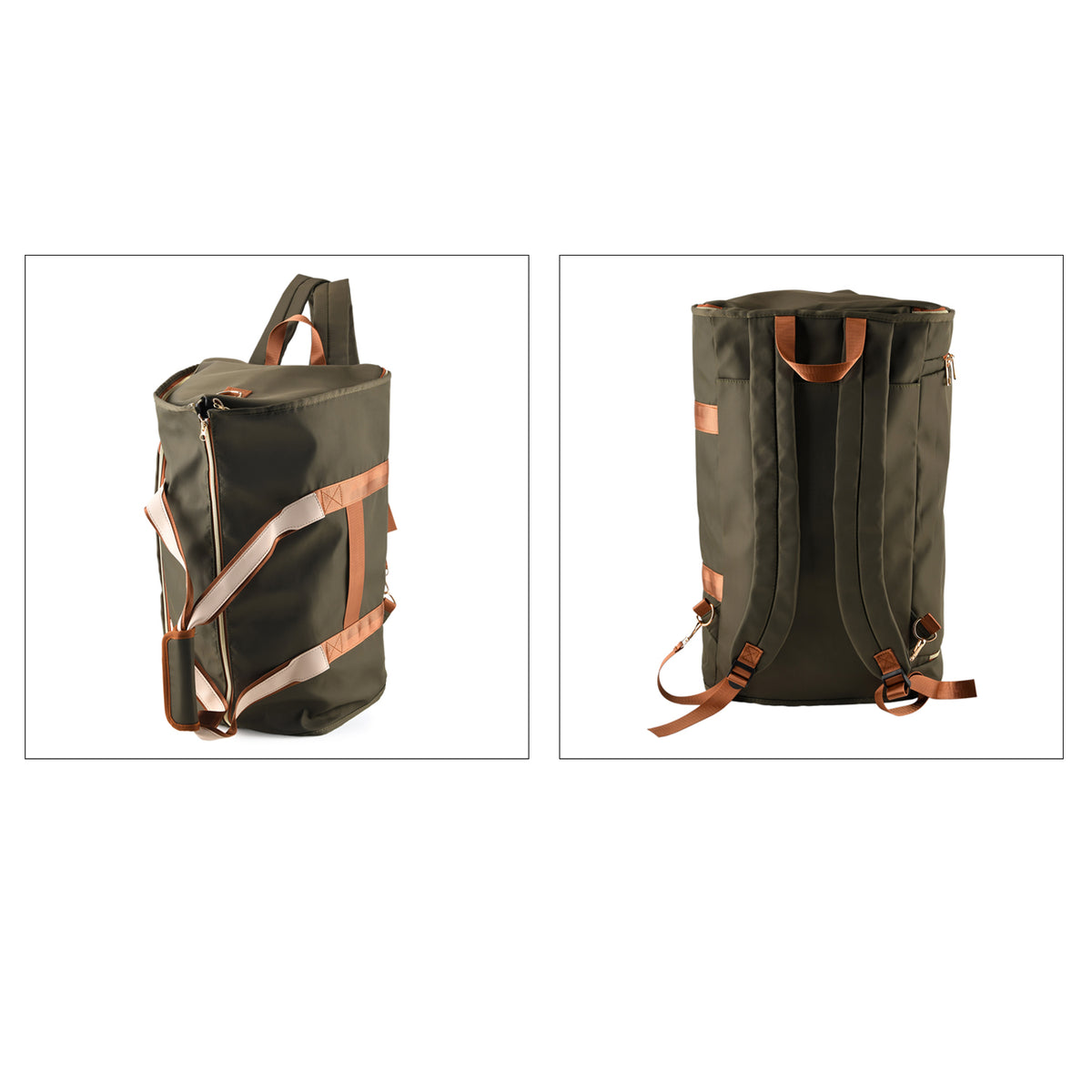 Travel Holdall Duffle Bag with Suit-Dress HolderFCarry Handles with Adjustable Shoulder Strap - Green V32669538 5