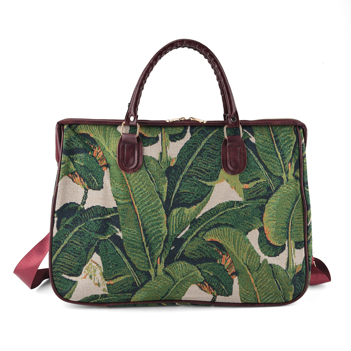Designer Closeout - Tapestry Large Handbag With Detachable Shoulder Strap - Green 8545244 0
