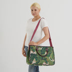 Designer Closeout - Tapestry Large Handbag With Detachable Shoulder Strap - Green_8545244_1
