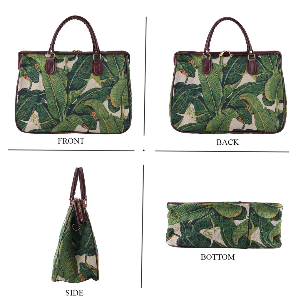 Designer Closeout - Tapestry Large Handbag With Detachable Shoulder Strap - Green_8545244_3