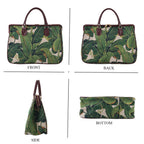 Designer Closeout - Tapestry Large Handbag With Detachable Shoulder Strap - Green_8545244_3