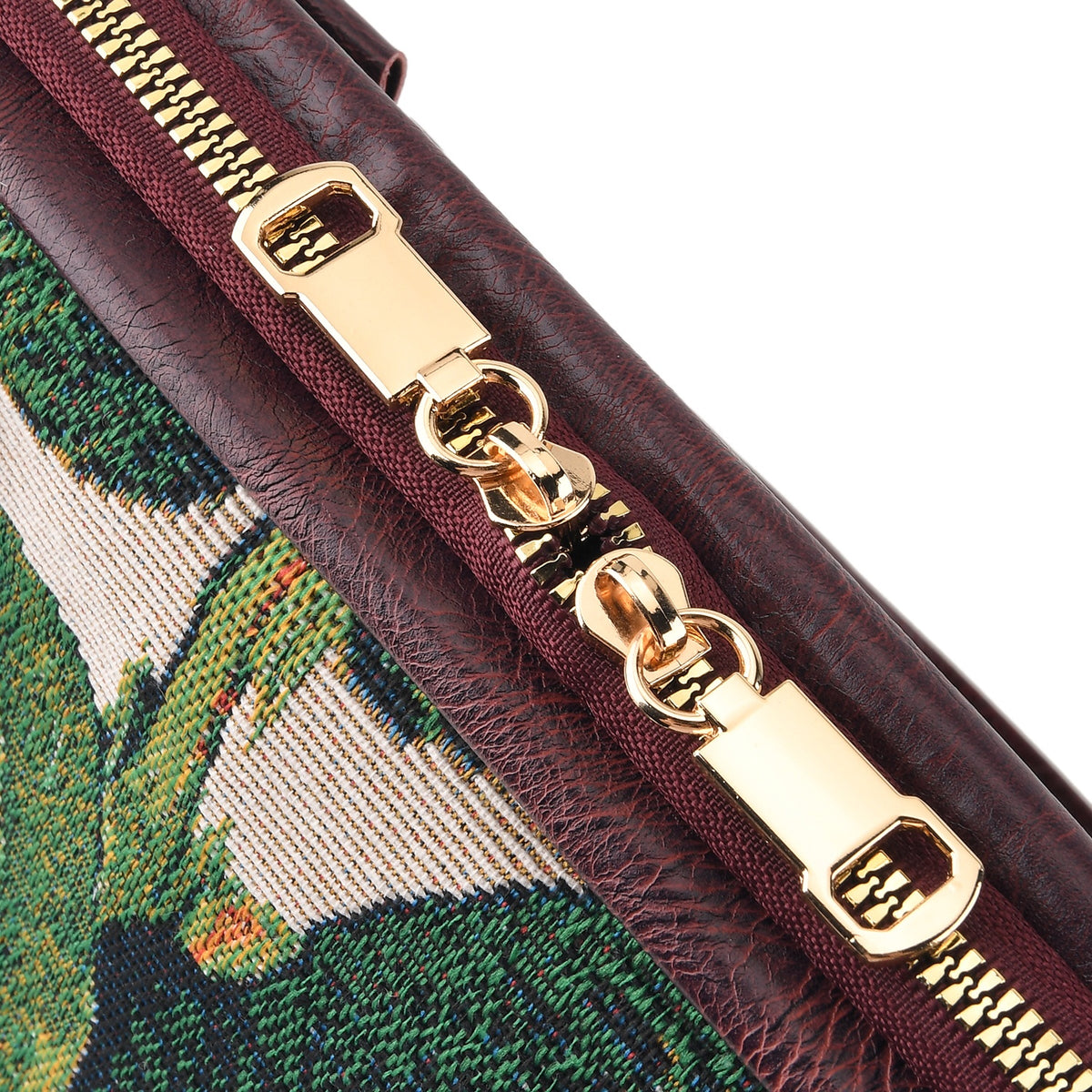 Designer Closeout - Tapestry Large Handbag With Detachable Shoulder Strap - Green 8545244 6