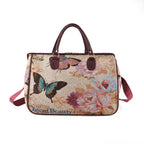 Designer Closeout - Tapestry Large Handbag With Detachable Shoulder Strap - Butterfly_8545246