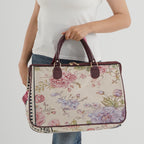 Designer Closeout - Tapestry Large Handbag With Detachable Shoulder Strap - Floral_8545247_2