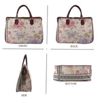 Designer Closeout - Tapestry Large Handbag With Detachable Shoulder Strap - Floral_8545247_3