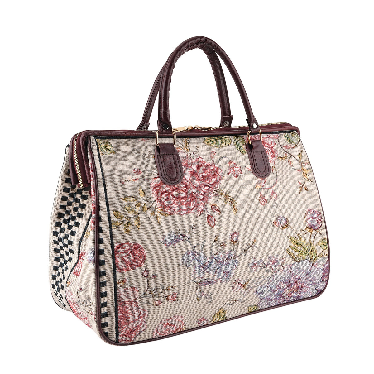 Designer Closeout - Tapestry Large Handbag With Detachable Shoulder Strap - Floral V32665709 7