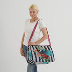 Designer Closeout - Tapestry Large Handbag With Detachable Shoulder Strap - Bird_8545262_1