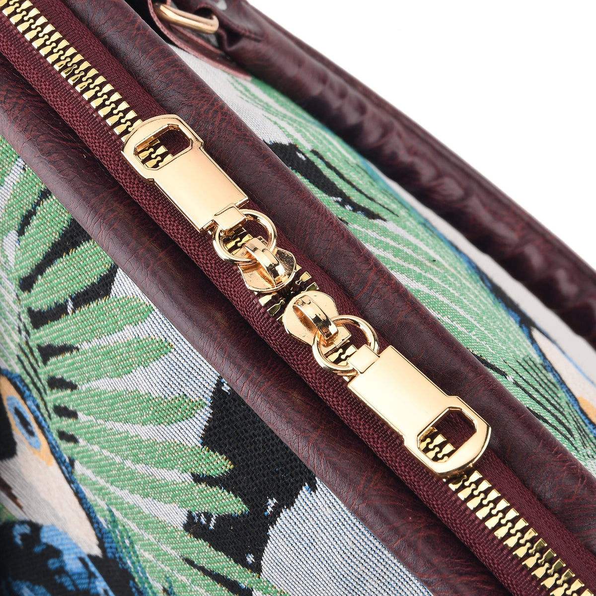 Designer Closeout - Tapestry Large Handbag With Detachable Shoulder Strap - Bird V32665696 6