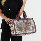 Designer Closeout - Tapestry Large Handbag With Detachable Shoulder Strap - Elephant_8545270_2