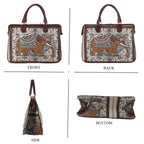 Designer Closeout - Tapestry Large Handbag With Detachable Shoulder Strap - Elephant_8545270_3
