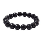 Natural Shungite Beads Stretchable Bracelet (Size - 7 to 7.5) 200.00 Ct._8545958