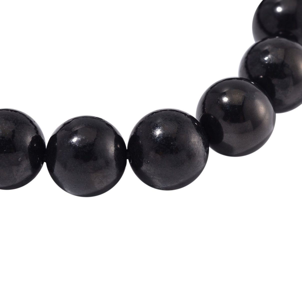 Natural Shungite Beads Stretchable Bracelet (Size - 7 to 7.5) 200.00 Ct. 8545958 3