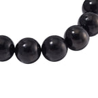 Natural Shungite Beads Stretchable Bracelet (Size - 7 to 7.5) 200.00 Ct._8545958_3