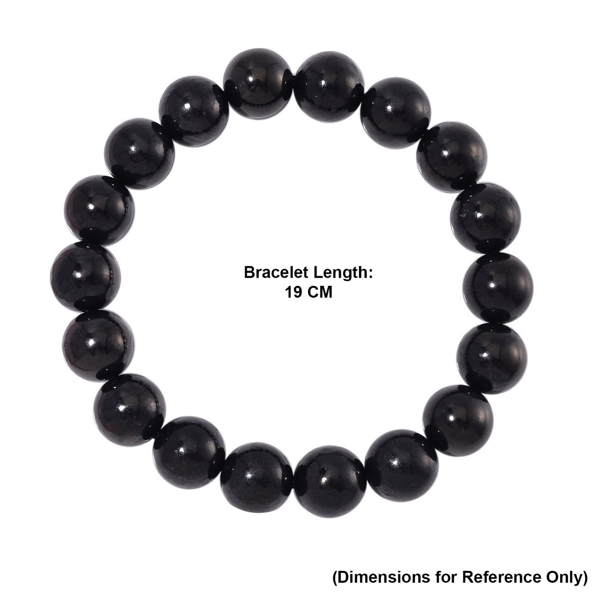 Natural Shungite Beads Stretchable Bracelet (Size - 7 to 7.5) 200.00 Ct. 8545958 4