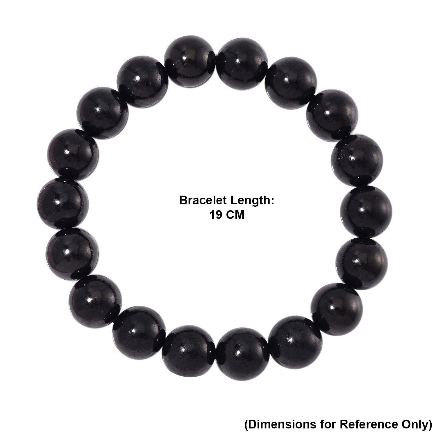 Natural Shungite Beads Stretchable Bracelet (Size - 7 to 7.5) 200.00 Ct. 8545958 4