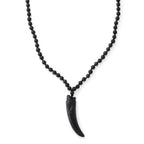 Shungite Tusk Carved Necklace (Size - 28) 130.00 Ct._8546434