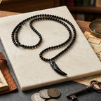 Shungite Tusk Carved Necklace (Size - 28) 130.00 Ct._8546434_2