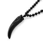 Shungite Tusk Carved Necklace (Size - 28) 130.00 Ct._8546434_3