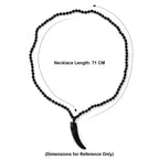 Shungite Tusk Carved Necklace (Size - 28) 130.00 Ct._8546434_5