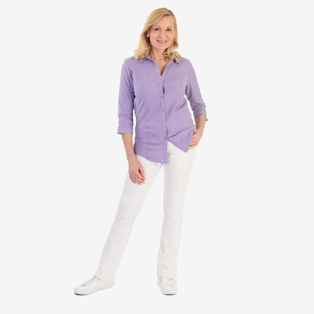 Marina Kaneva Pocket Shirt (Size 16) - Purple V32590783 2