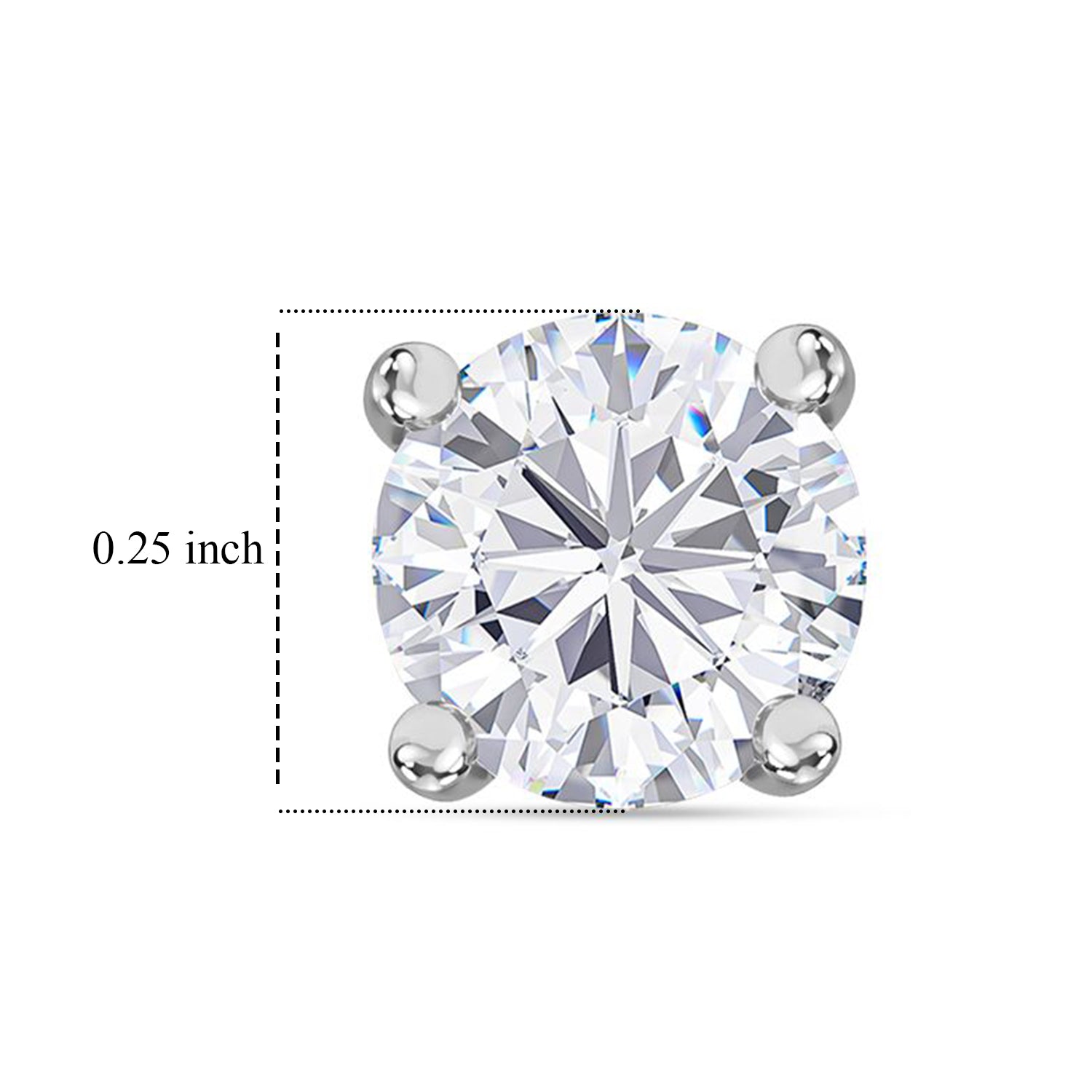 D'Joy GRA Certified VVS-D Moissanite Solitaire Stud Push Post Earring in Rhodium Overlay Sterling Silver 1.00 Ct. 8547042 6
