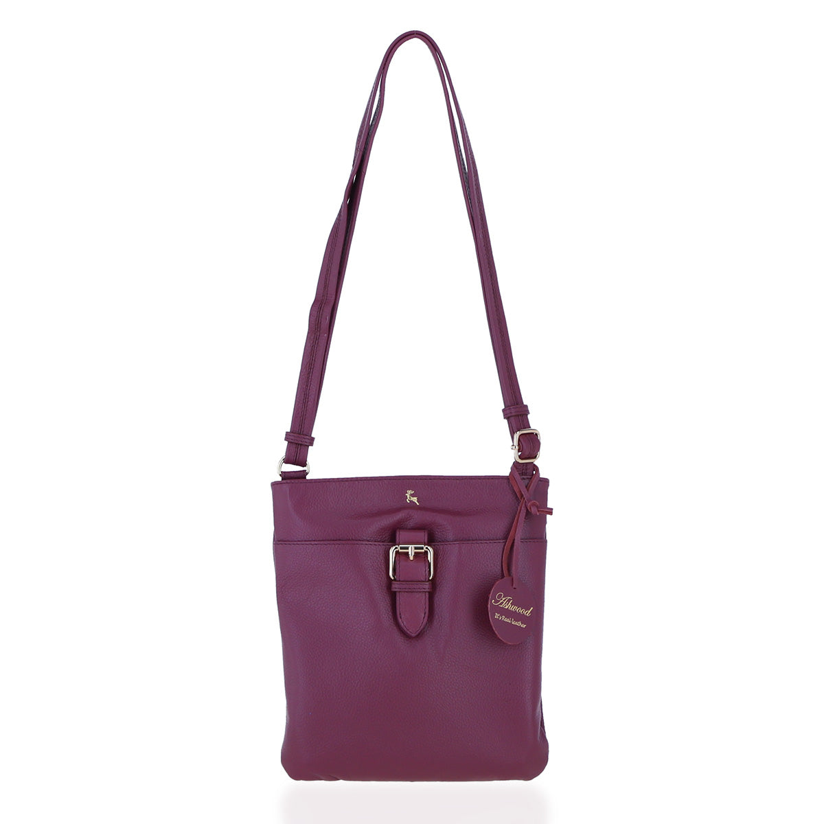 Ashwood Buckle Crossbody Bag - Wine V32526749 0