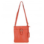 Ashwood Buckle Genuine Leather Crossbody Bag - Orange_8547531