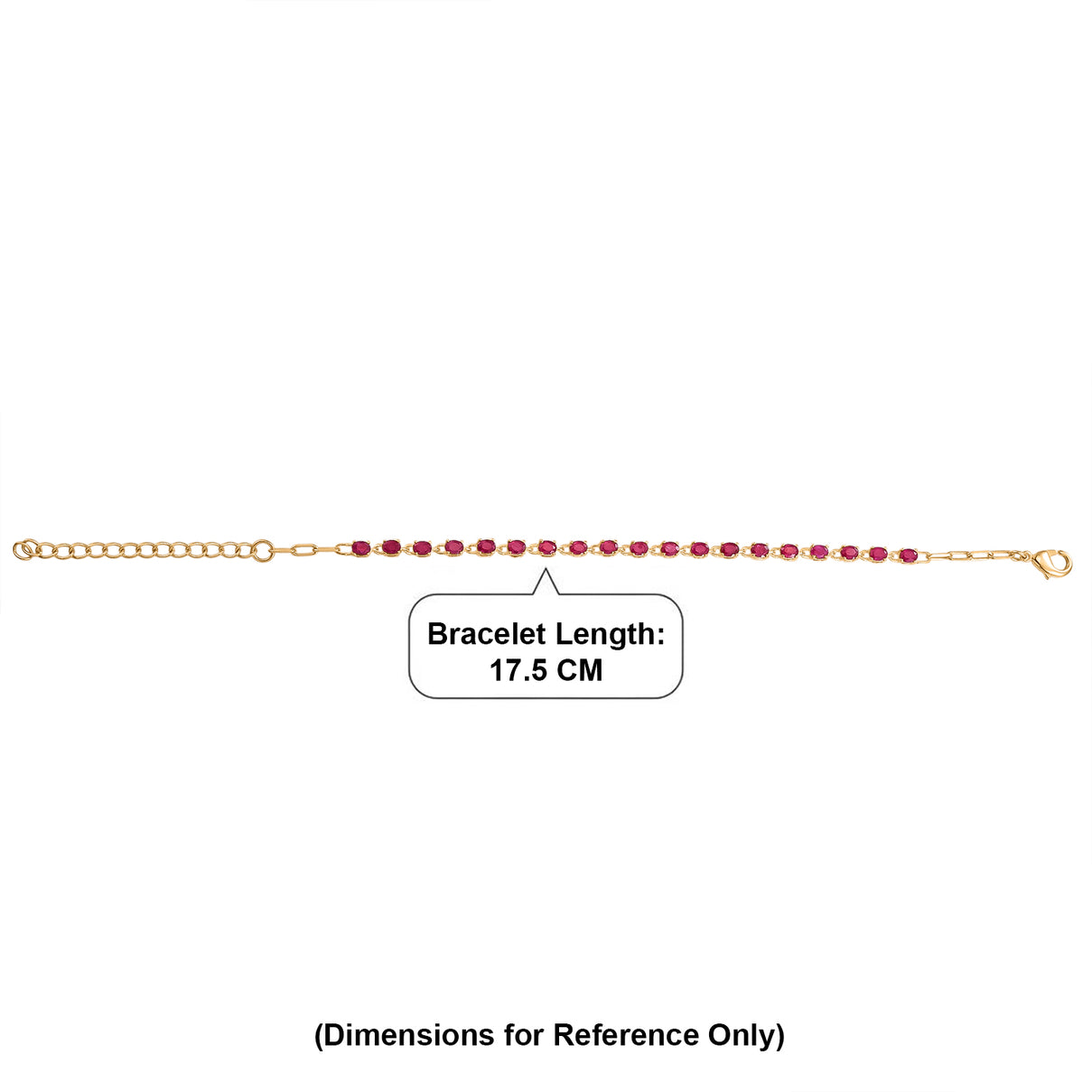African Ruby Tennis Bracelet (Size - 7-2 Ext) with Lobster Clasp  5.22 Ct. 8547644 5
