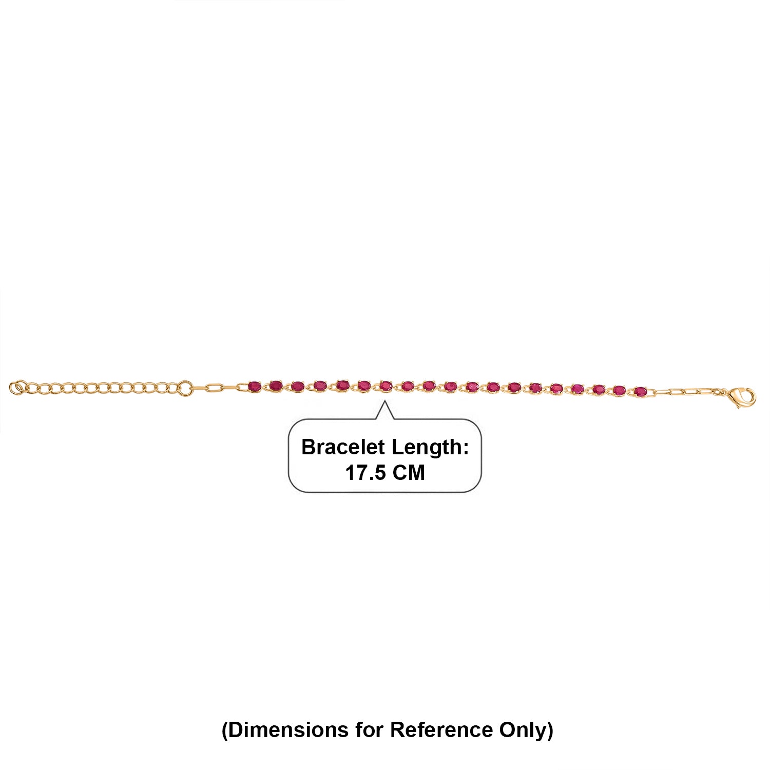 African Ruby Tennis Bracelet (Size - 7-2 Ext) with Lobster Clasp  5.22 Ct. 8547644 5