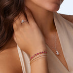 EverTrue - African Ruby Tennis Bracelet (Size - 7+2 Ext) with Lobster Clasp in Yellow Gold Tone 5.22 Ct._8547644_5