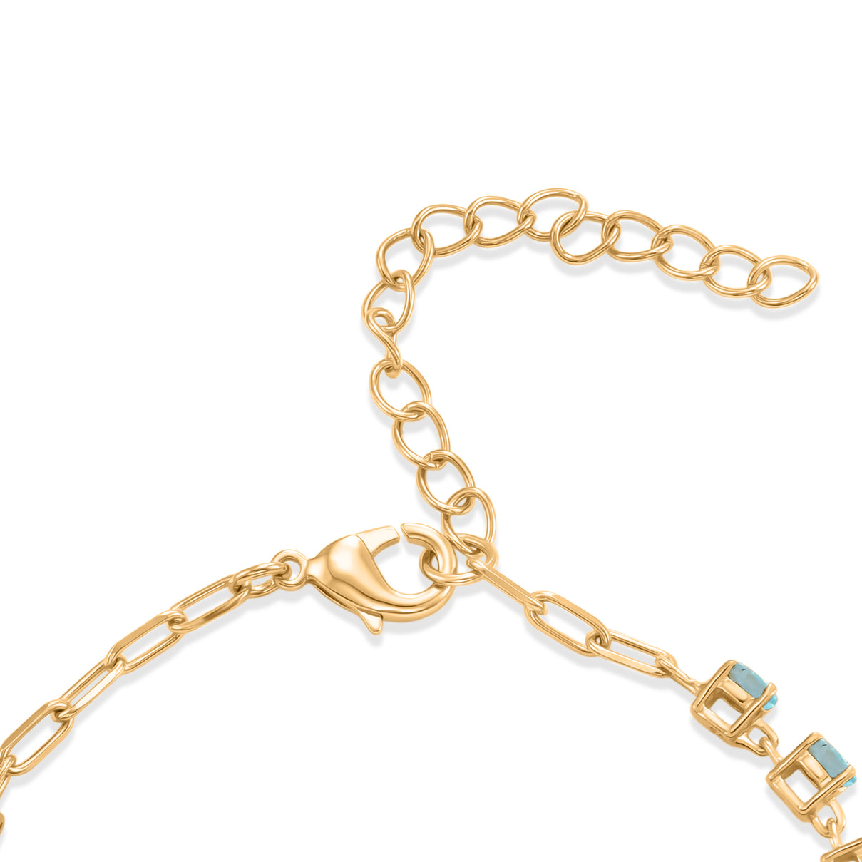 Blue Apatite Tennis Bracelet (Size - 7-2 Ext) with Lobster Clasp  3.40 Ct. 8547646 4