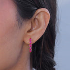 EverTrue - African Ruby Hoop Earring in Yellow Gold Tone 2.80 Ct._8547647_1