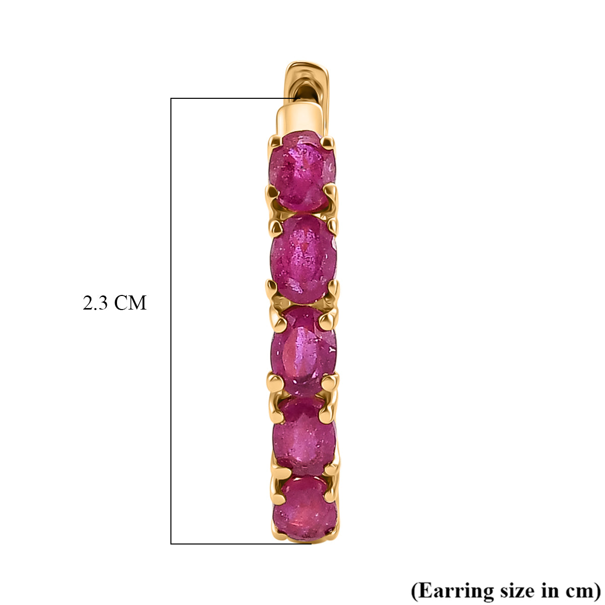 EverTrue - African Ruby Hoop Earring  2.80 Ct. 8547647 5