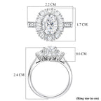 D'Joy - Moissanite Halo Ring in Rhodium Overlay Sterling Silver 2.81 Ct._8547667_5