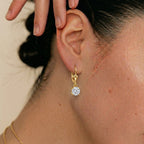 D'Joy - Moissanite Solitaire Earring with Lever Back in 18K Vermeil Yellow Gold Plated Sterling Silver 2.00 Ct._8547686_1