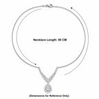 D'Joy - Moissanite Cluster Halo Necklace (Size - 20) with Lobster Clasp in Rhodium Overlay Sterling Silver 4.76 Ct._8547687_7