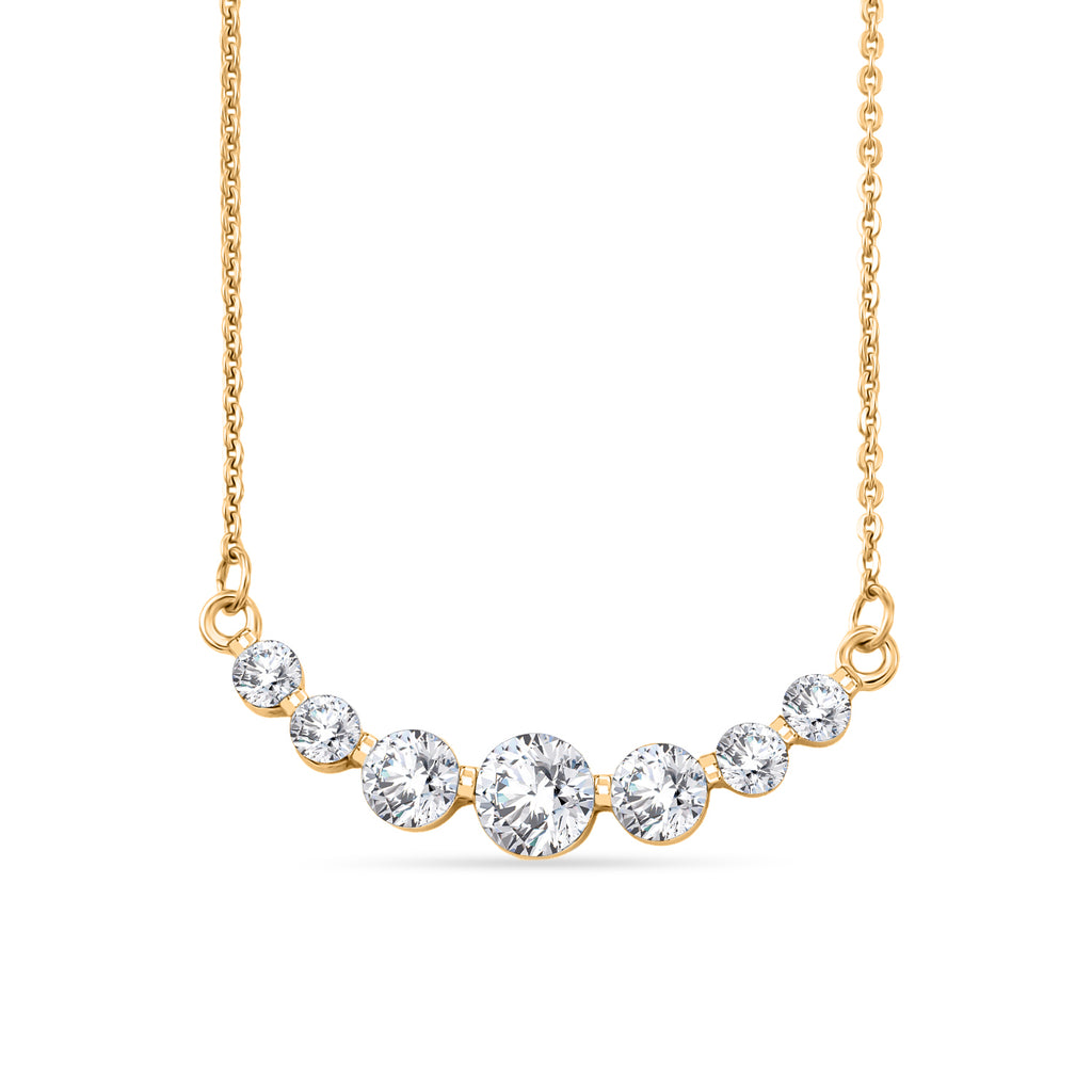 D'Joy - Moissanite Necklace (Size - 20) with Lobster Clasp in Yellow Gold Plated Sterling Silver 1.20 Ct._8547699