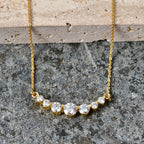 D'Joy - Moissanite Necklace (Size - 20) with Lobster Clasp in Yellow Gold Plated Sterling Silver 1.20 Ct._8547699_2