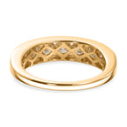 D'Joy - Moissanite Half Eternity Band Ring in Yellow Gold Plated Sterling Silver 1.65 Ct._8547757_4