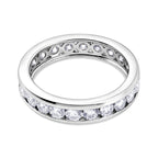 D'Joy - Moissanite Full Eternity Band Ring in Platinum Overlay Sterling Silver 2.10 Ct._8547780_4