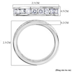 D'Joy - Moissanite Full Eternity Band Ring in Platinum Overlay Sterling Silver 2.10 Ct._8547780_5