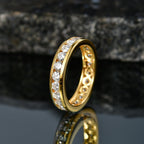 D'Joy - Moissanite Full Eternity Band Ring in Yellow Gold Plated Sterling Silver 2.10 Ct._8547783_2